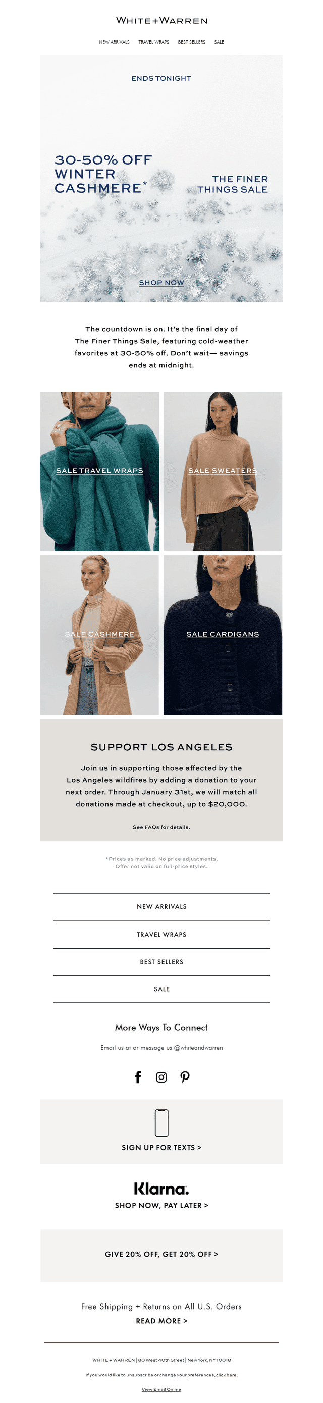 Ends Tonight: 30-50% Off Cashmere