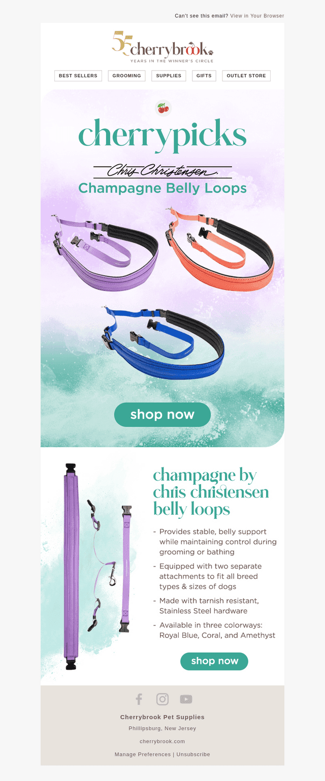 Cherrybrook Pet Supplies email from Mon, Jan 20, 2025