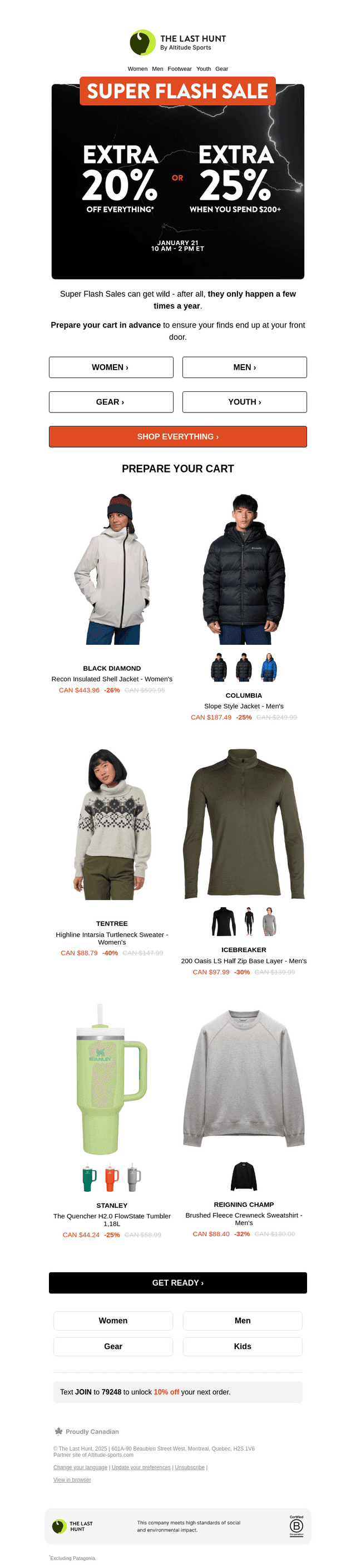 EXTRA 20-25% OFF TOMORROW