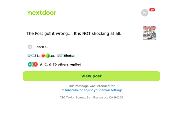 The Post got it wrong....
