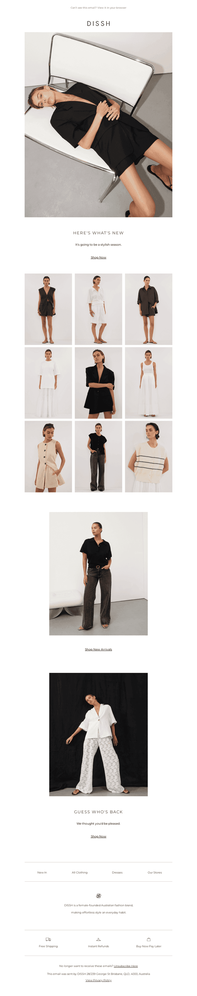 New Season Arrivals