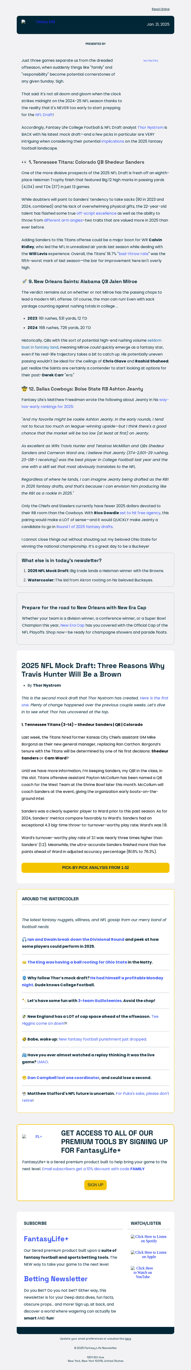 It's a Great Day for a Mock Draft