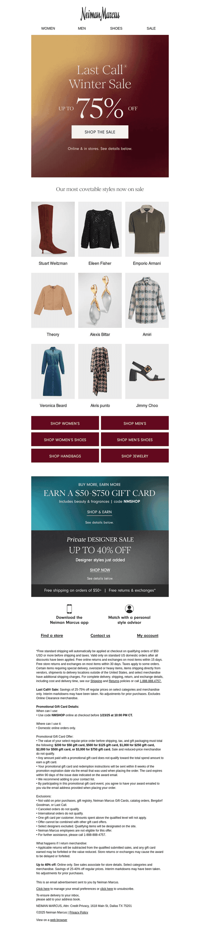 Take up to 75% off top designers