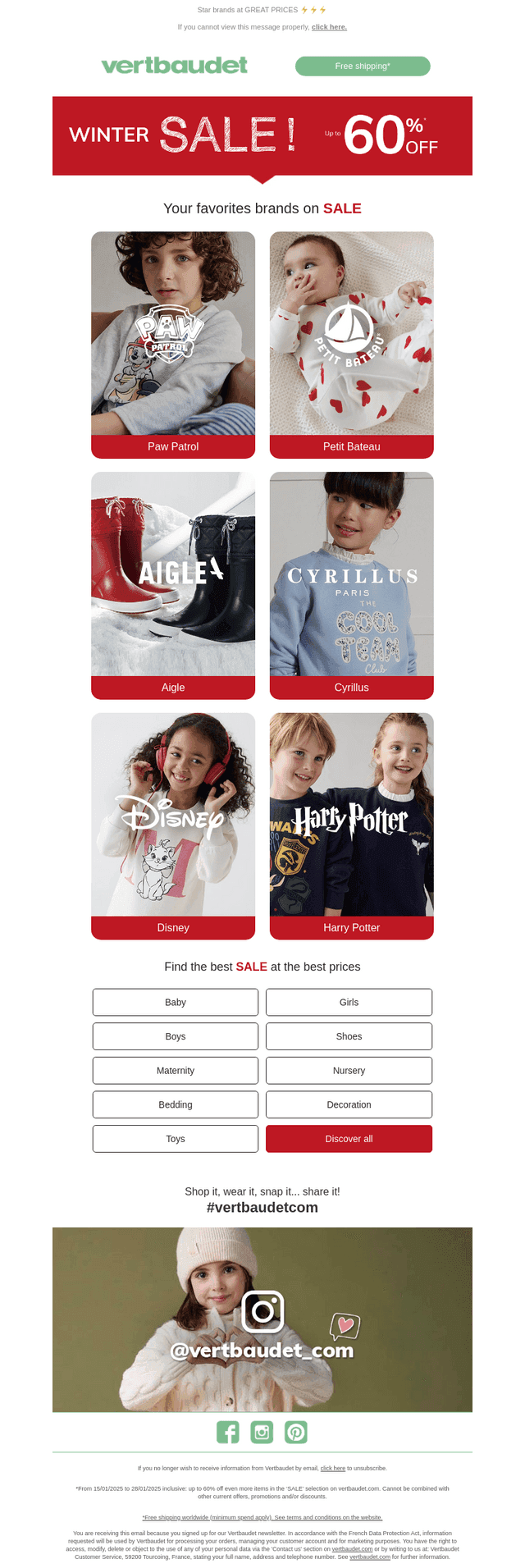 More products up to 60% off*!