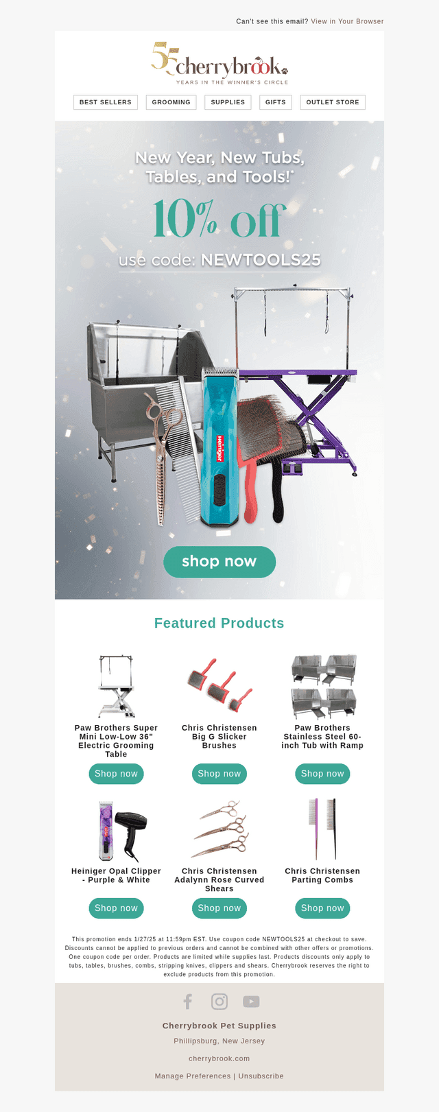 Get 10% Off a New Tub, Table or Tool ✨