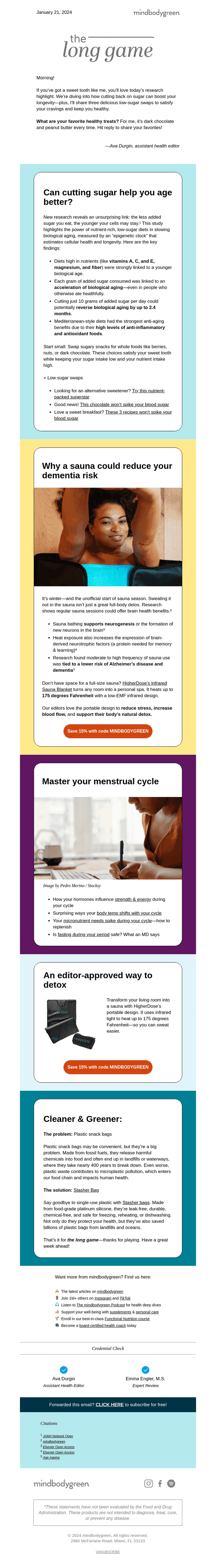 mindbodygreen email from Tue, Jan 21, 2025