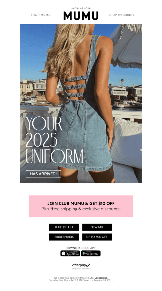 YOUR 2025 UNIFORM…