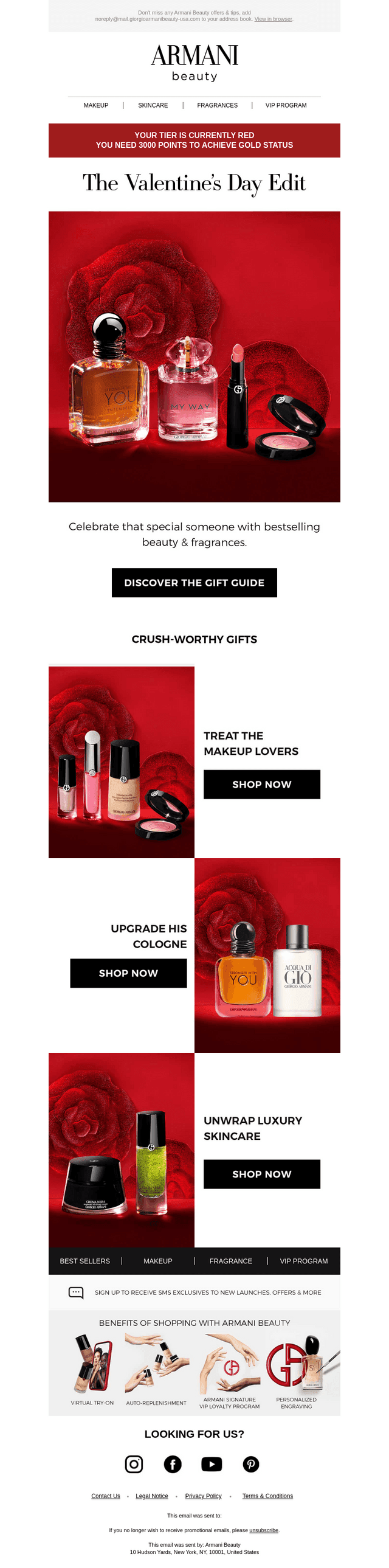 Armani Beauty email from Tue, Jan 21, 2025