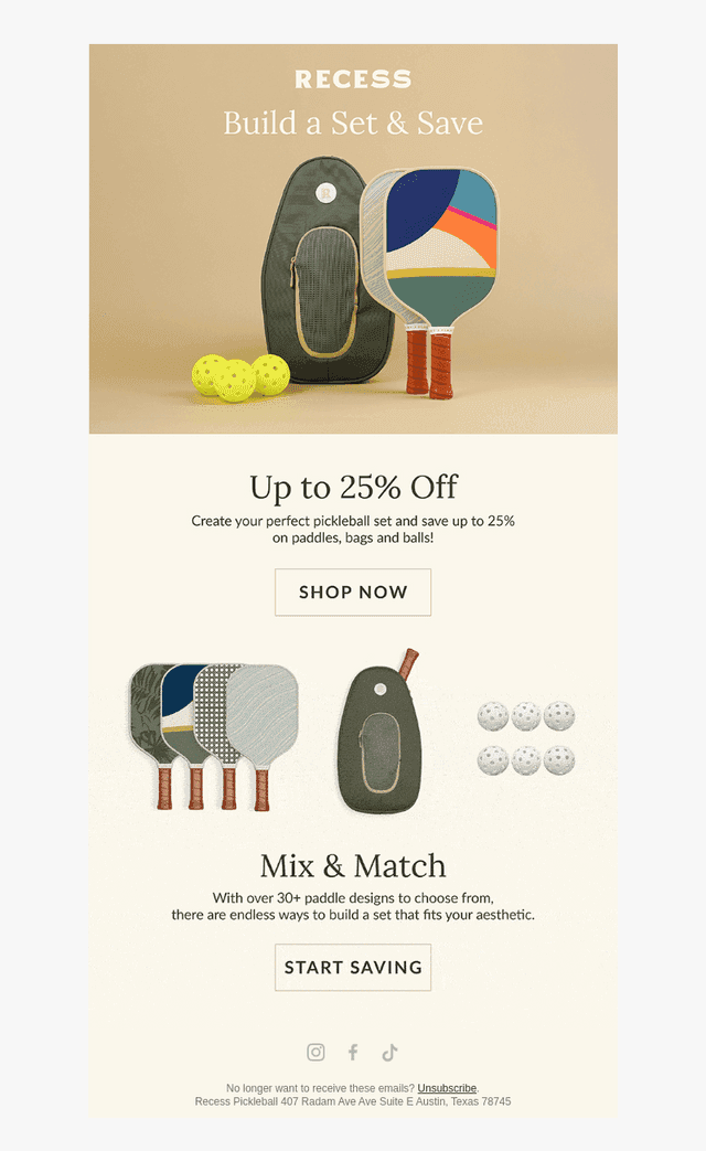 Save up to 25% when you build a set!