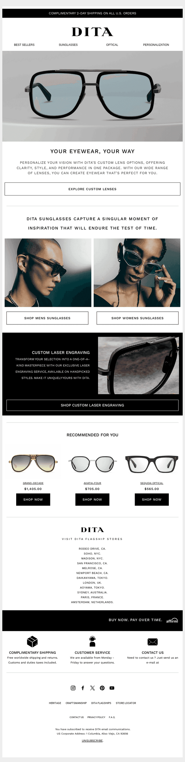 Elevate Your Eyewear with DITA Custom Lenses