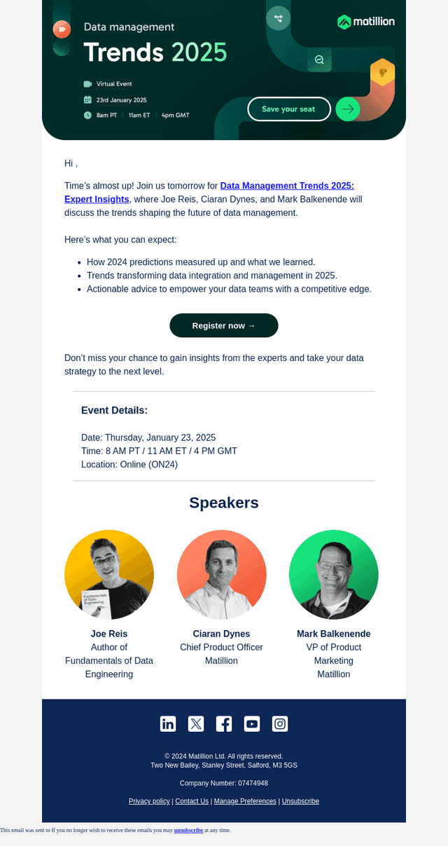Tomorrow: Insights into Data Management’s Future
