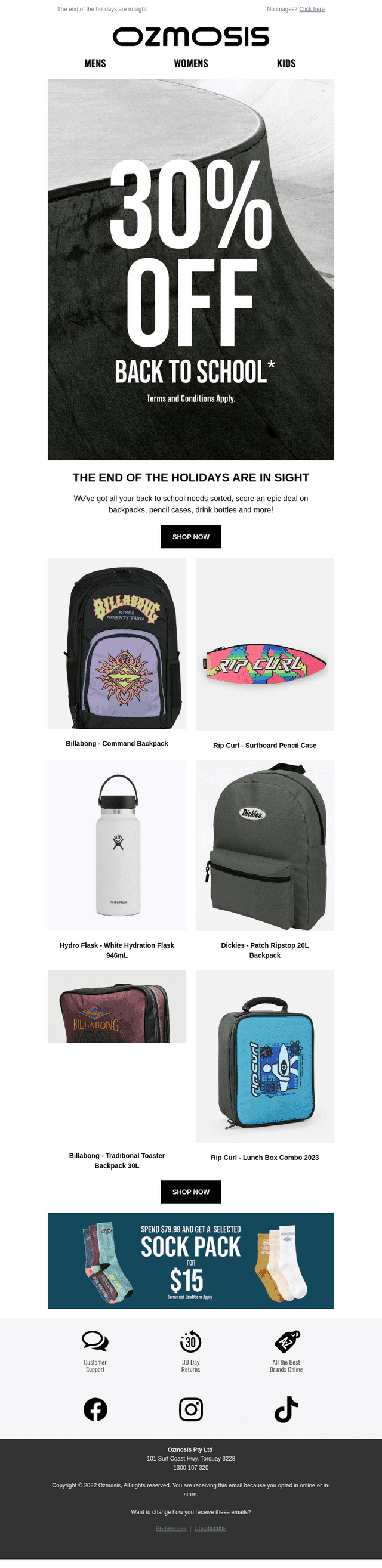 30% Off Back To School Continues!