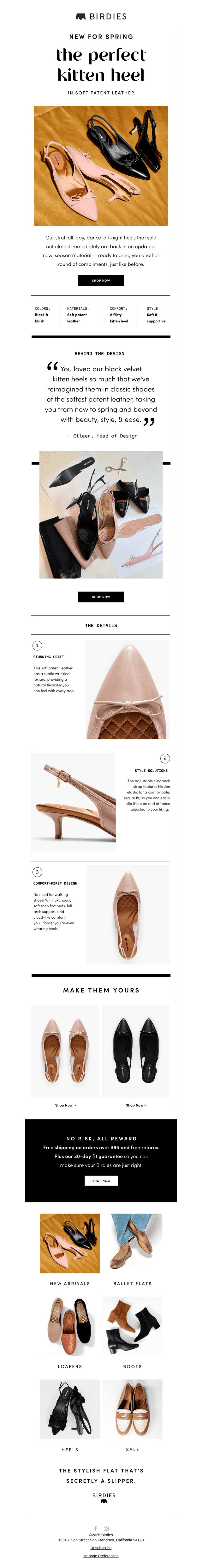 Just in for spring: NEW kitten heels