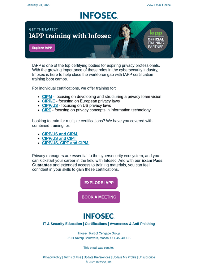 Your IAPP Certification Training is Waiting