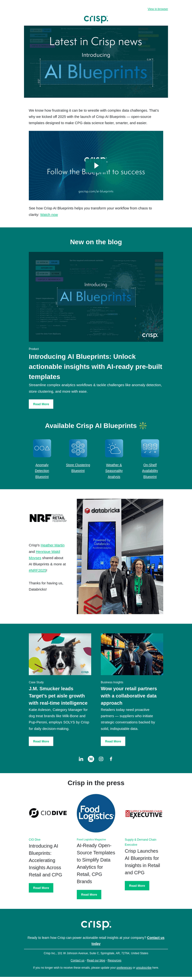Crisp News: Introducing AI Blueprints ❇️