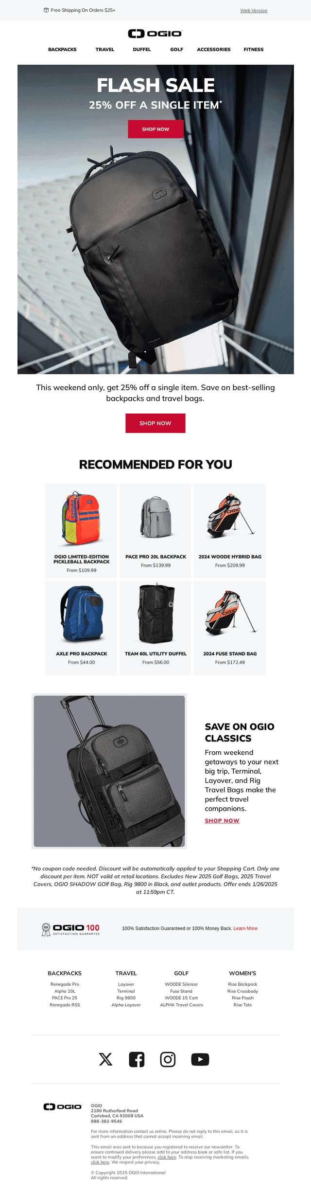Flash Sale: 25% Off A Single Item