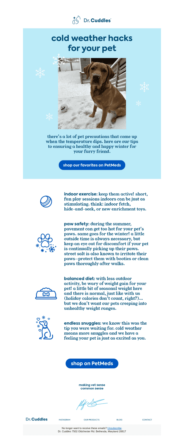 Cold Weather Tips For Your Pet ❄️