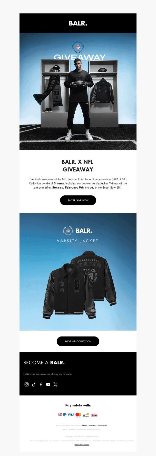 BALR. X NFL - GIVEAWAY