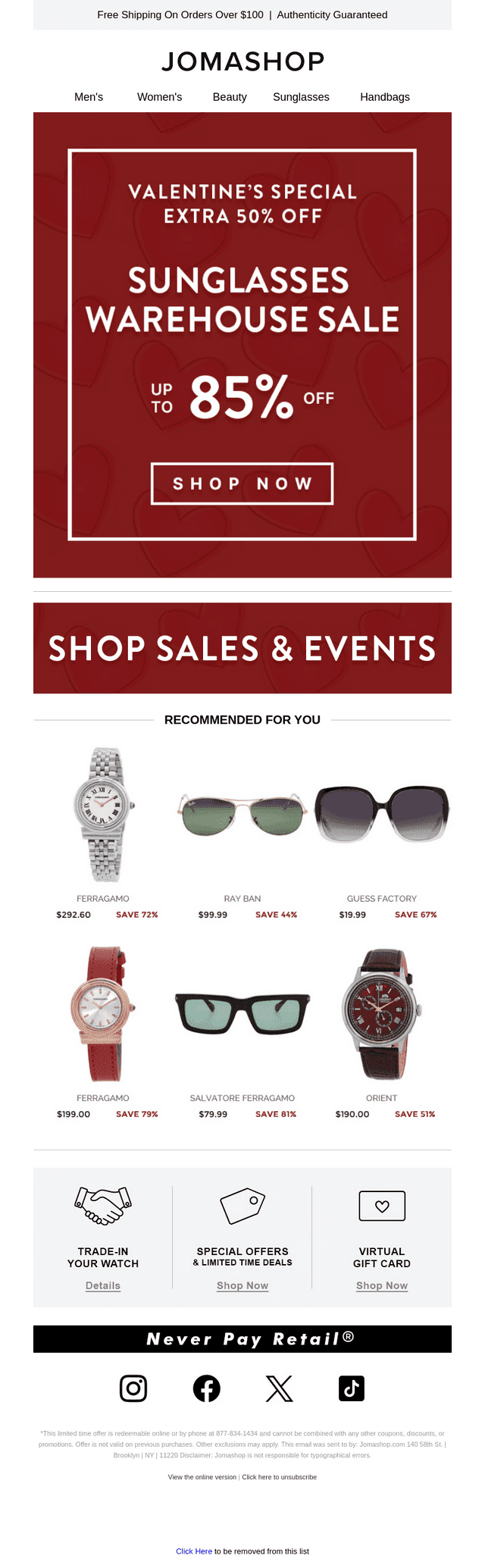 GUCCI • PRADA • RAY-BAN | 85% OFF