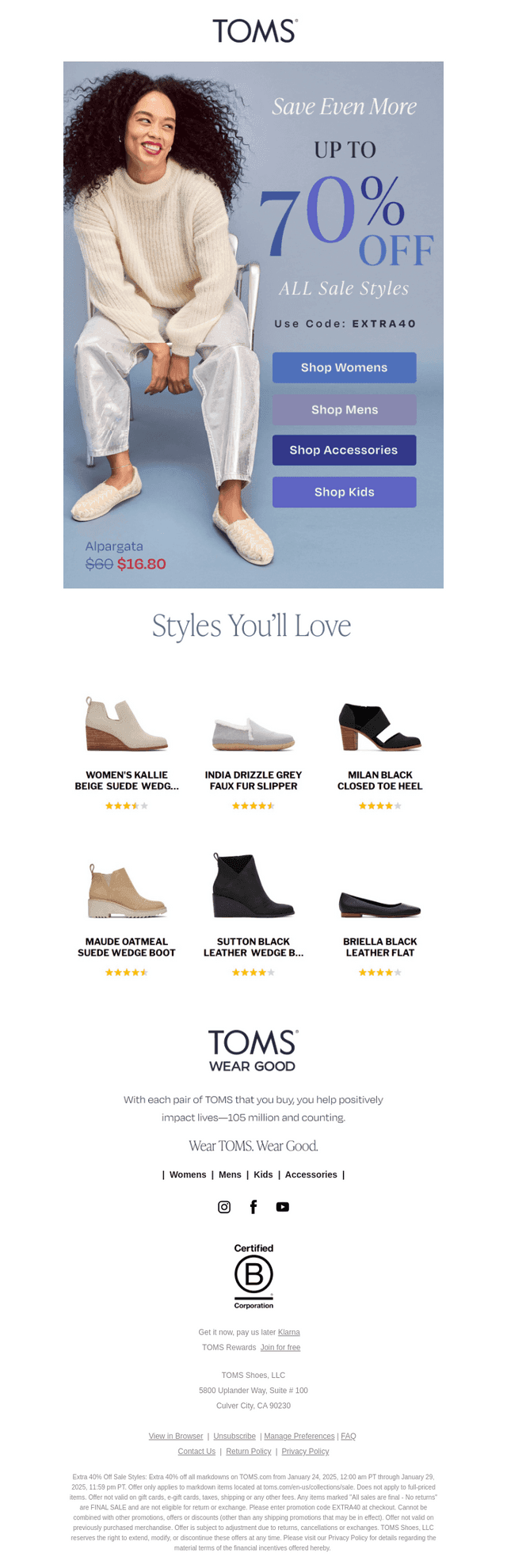 Save Extra Big on Sale Styles