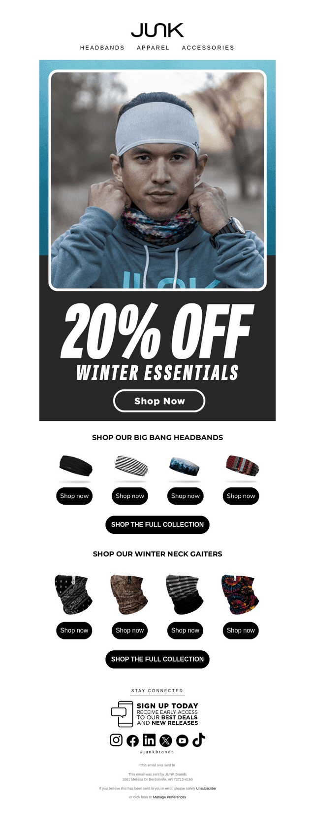 Get Tough, Keep Moving – 20% Off Winter Gear