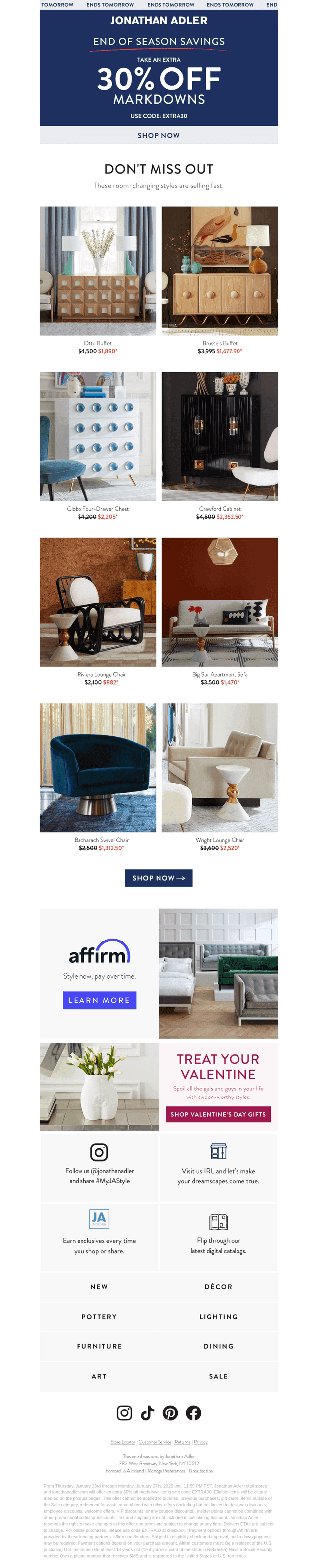 Ends Tomorrow: An Extra 30% Off Must-Have Markdowns