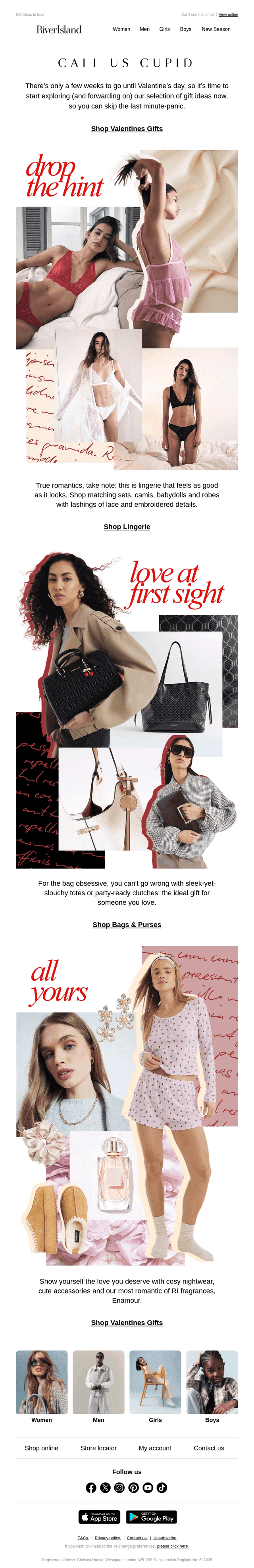 River Island email from Sun, Jan 26, 2025