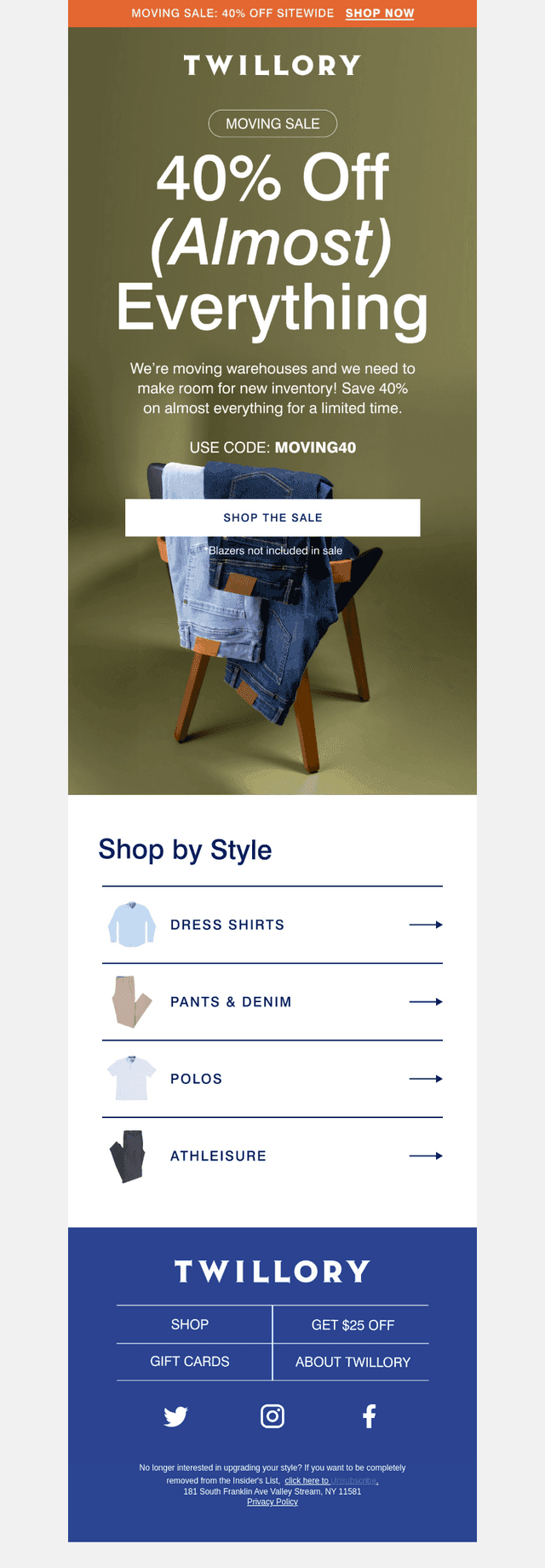 🚚 MOVING SALE! 40% OFF EVERYTHING