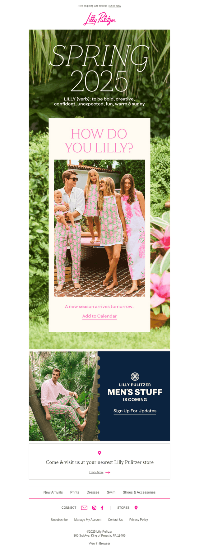 Spring 2025: Arrives Tomorrow