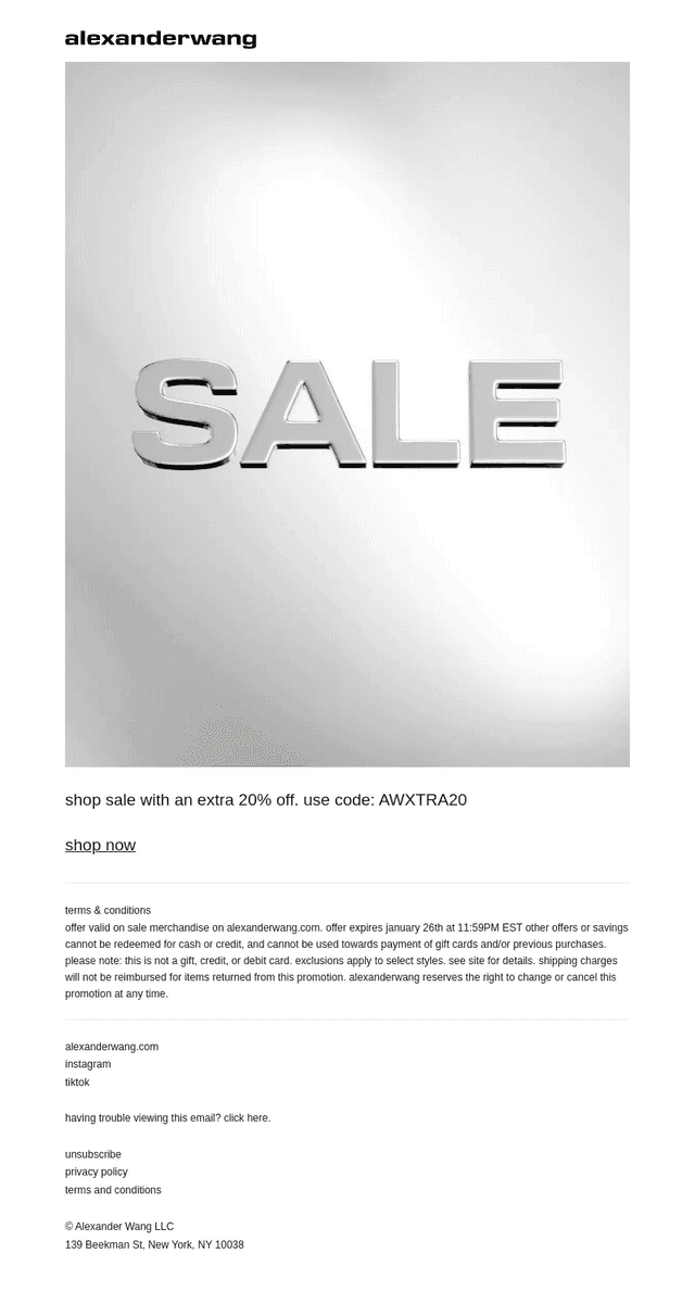 this ends this weekend: sale