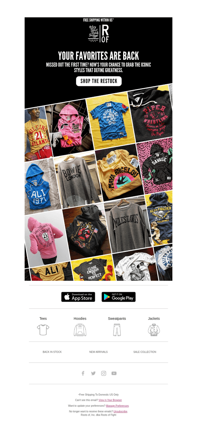 Back In Stock | ROF Favorites