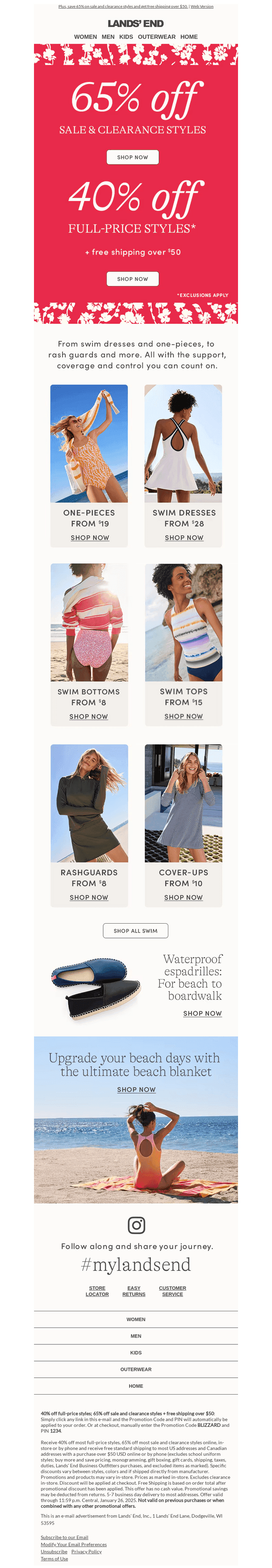 40% off full-price styles!