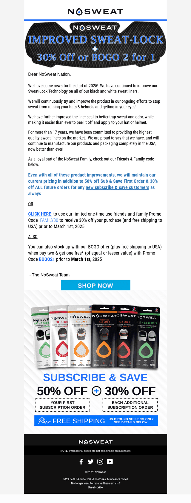 New & Improved Design & Sweat Locking Capabilities by NoSweat