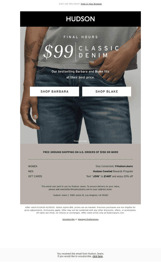 $99 Denim Is Almost Over