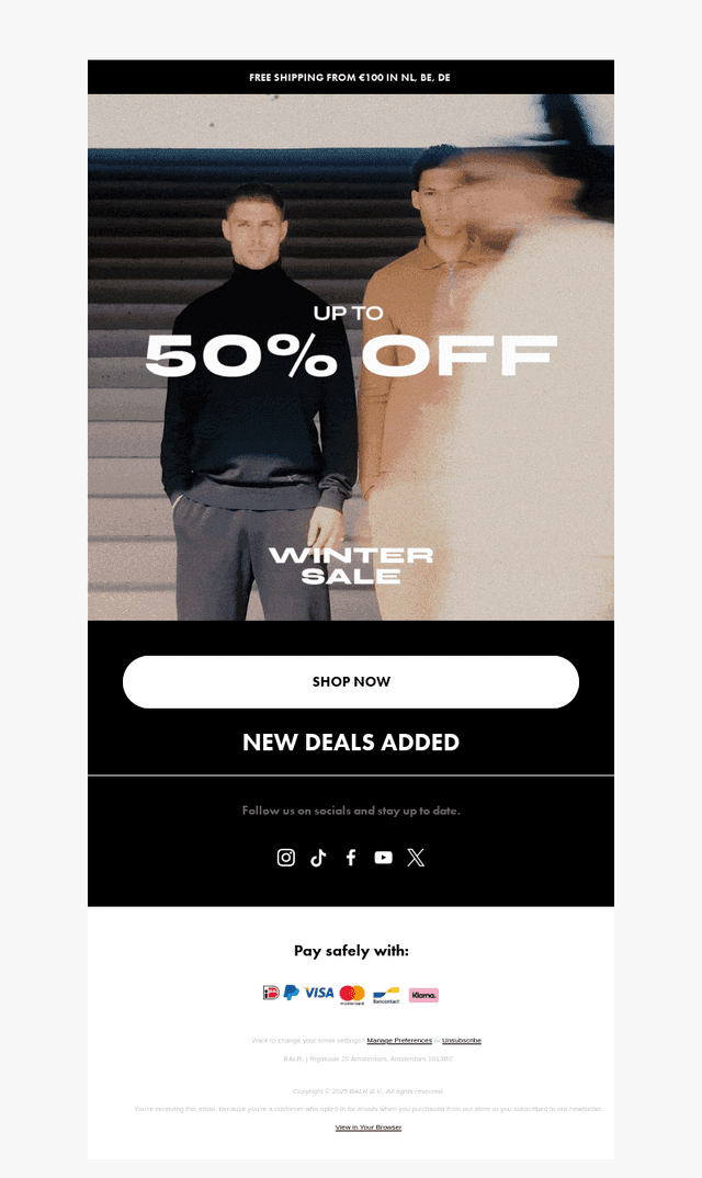 WINTER SALE - UP TO 50% OFF
