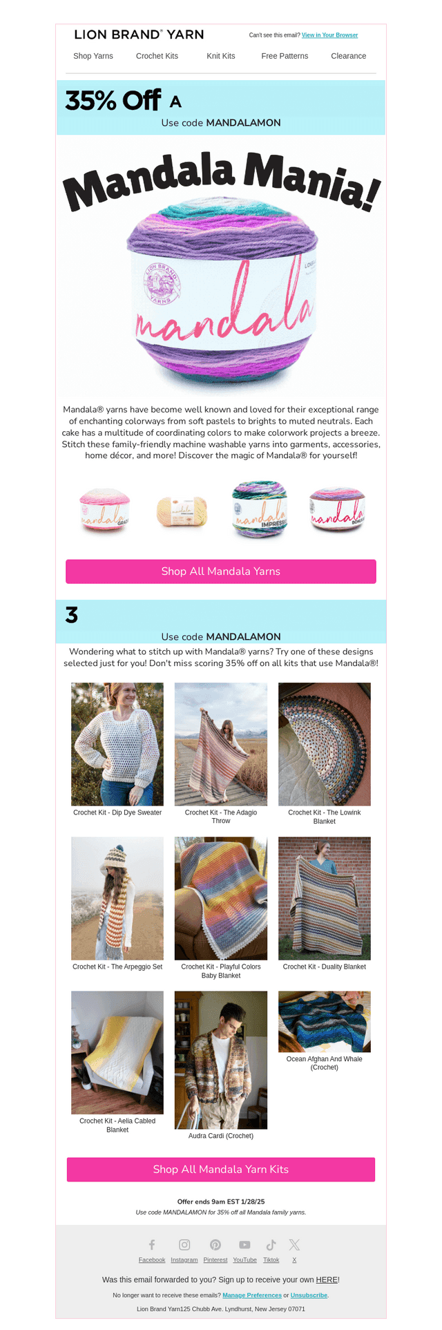 35% Off Mandala Yarns!