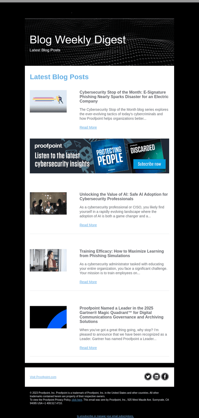 Proofpoint Blog Weekly Digest - Monday Jan 27, 2025