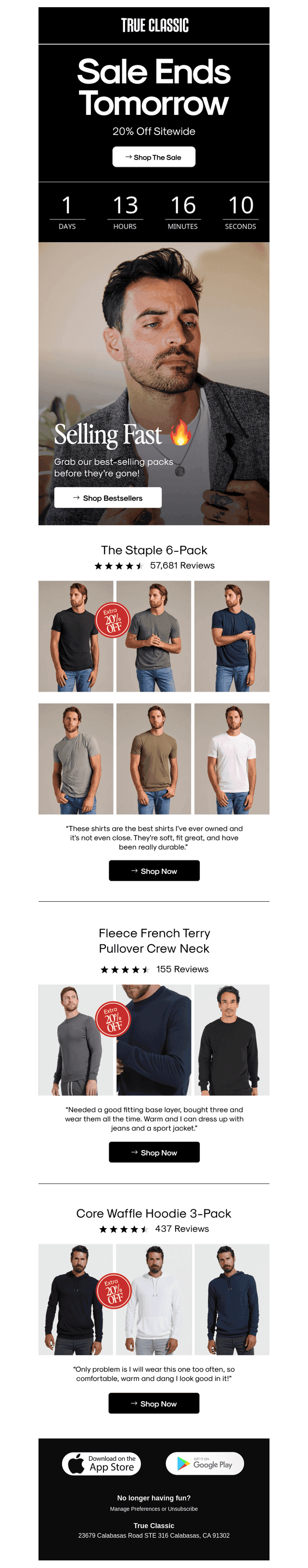 Last chance to save an extra 20%