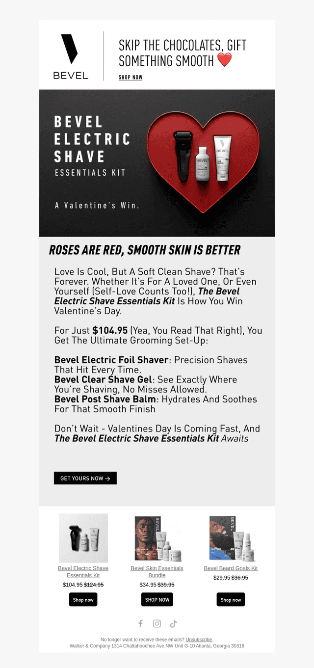 Bevel by Walker and Company email from Mon, Jan 27, 2025