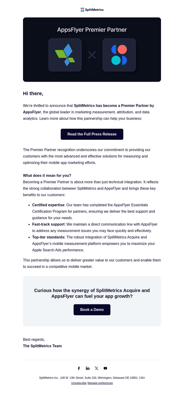 🎉Exciting News: SplitMetrics is now an AppsFlyer Premier Partner