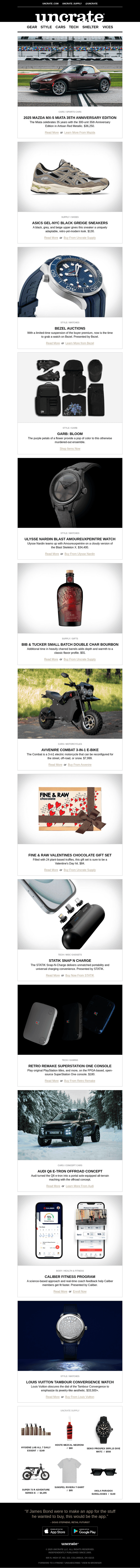Uncrate email from Tue, Jan 28, 2025