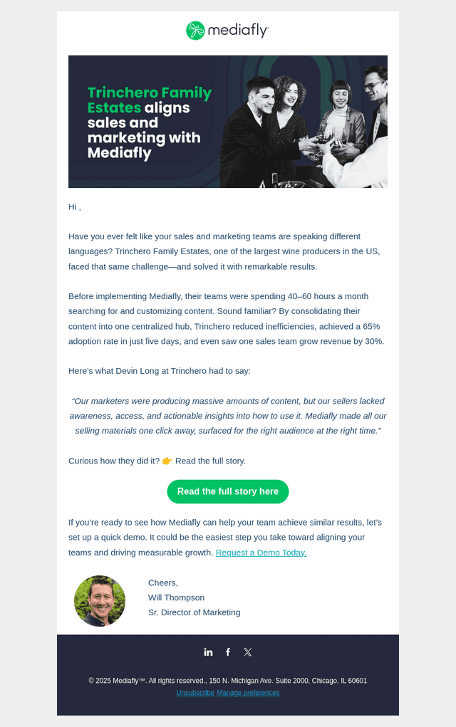 Mediafly email from Tue, Jan 28, 2025