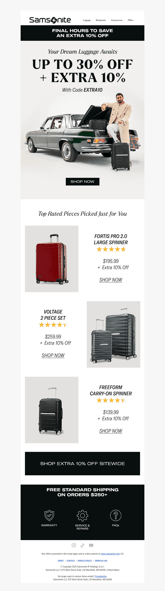 Final Hours for Up to 30% Off + Extra 10% Off