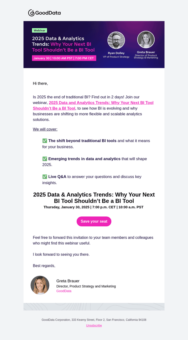Webinar in 2 Days: Why Your Next BI Tool Shouldn’t Be a BI Tool 📈