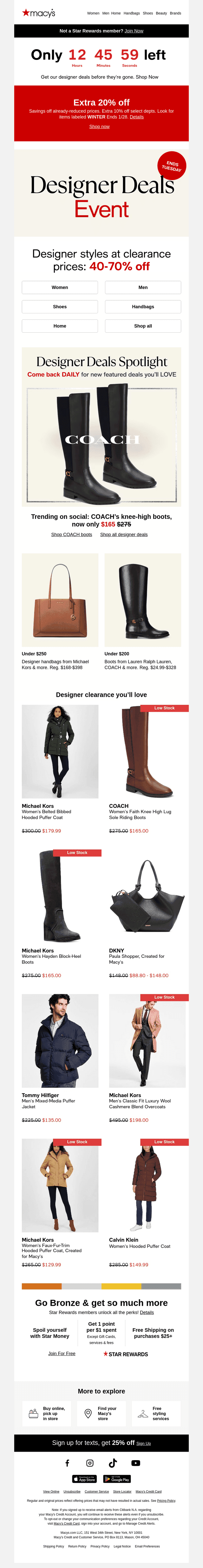 Ends tonight! Up to 70% off designer clearance
