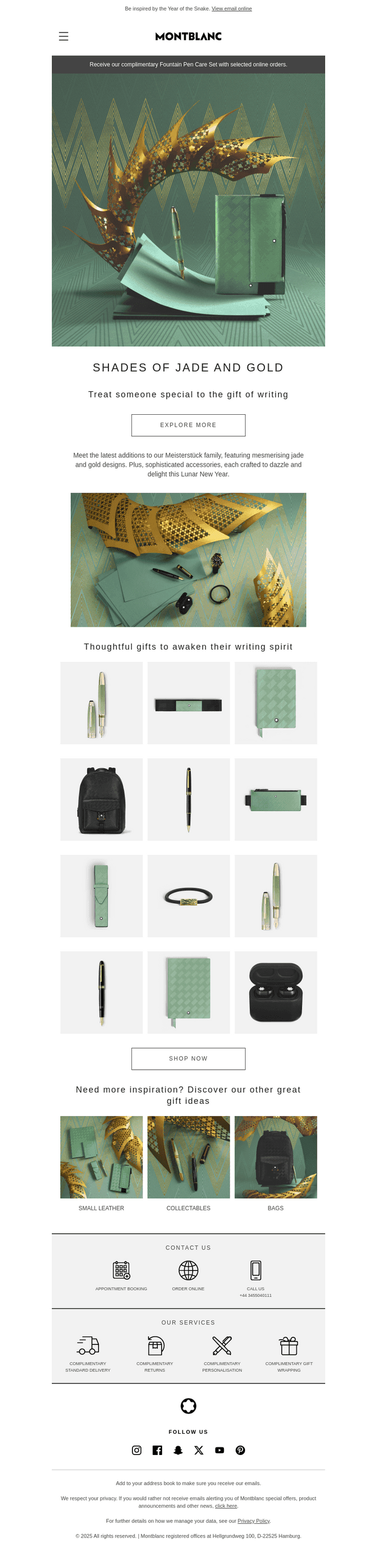 Elegant writing instruments and accessories
