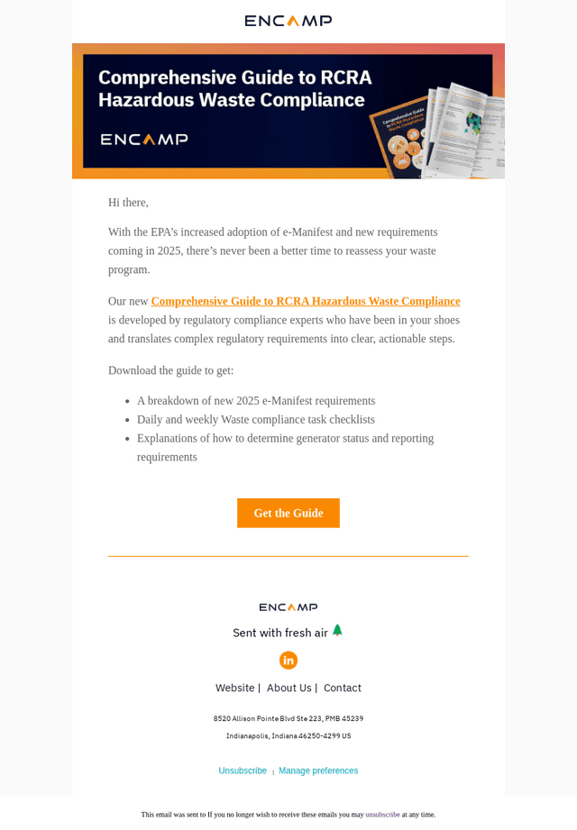 Encamp email from Wed, Jan 29, 2025