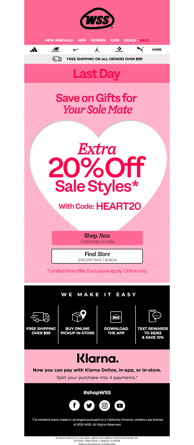 Final Day to Save an Extra 20%