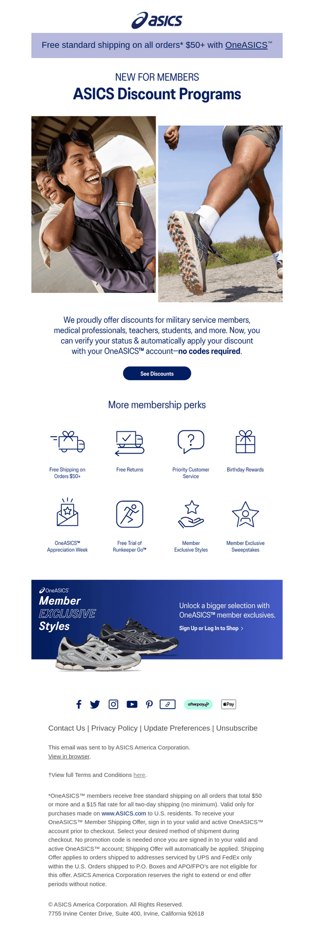 NEW: unlock discounts with OneASICS™