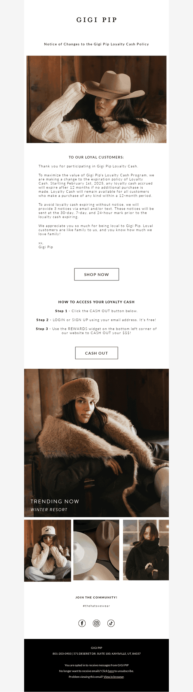 Loyalty Cash Policy Update